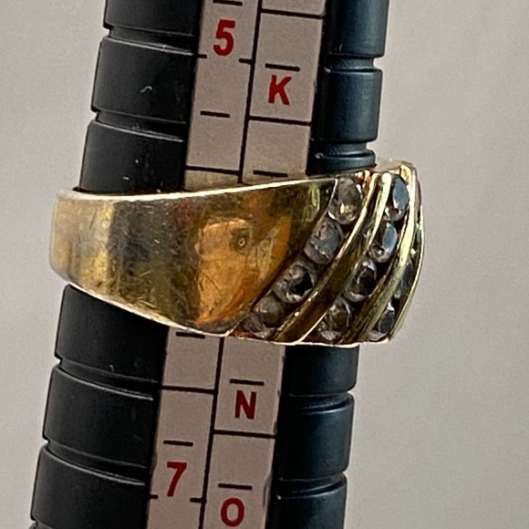 18K Gold Electroplated RSC cz Stones Ring - Picture 6 of 6